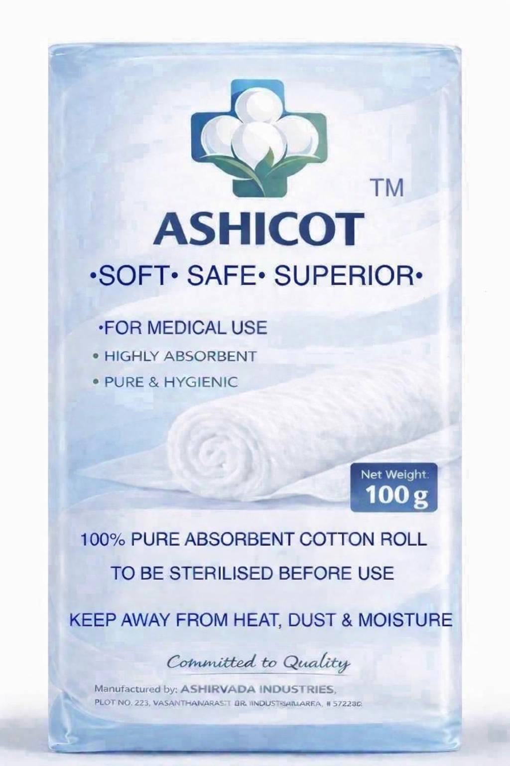 Medical Cotton Rolls - 100 Gram